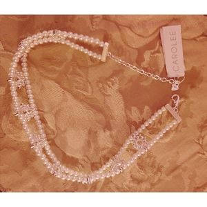 NWT Vintage Carolee Faux Pearl Choker